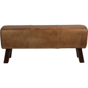 Clayre & Eef Hocker 119x30x53 cm leder rechthoek poef