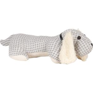 Clayre & Eef Deurstopper Hond 36x15x24 cm Grijs Polyester Deurklem