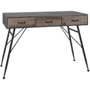 Clayre & Eef Sidetable 116x40x80 cm Grijs Ijzer Hout Rechthoek Wandtafel