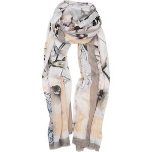 Clayre & Eef sjaal 85x180cm grijs