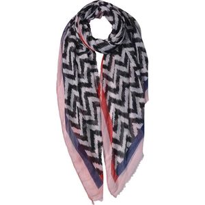 Clayre & Eef sjaal 90x180cm roze