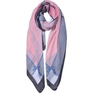 Juleeze Sjaal Dames Print 85x180 cm Roze Synthetisch Shawl Dames