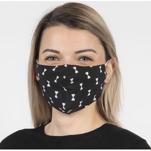 Clayre & Eef Mondkapje Wasbaar 13x26 cm Zwart Katoen