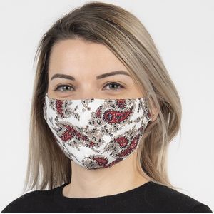 Clayre & Eef Mondkapje Wasbaar 13x26 cm Wit Katoen