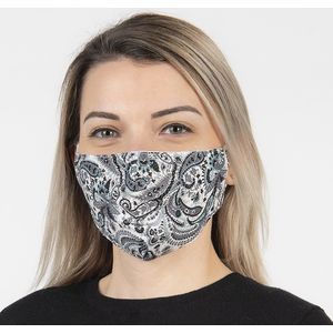 Clayre & Eef Mondkapje Wasbaar 13x26 cm Grijs Katoen