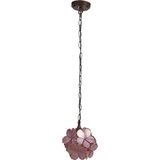 Clayre&Eef Hanglamp 5LL-6093 in Tiffany stijl, roze