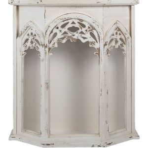 Clayre & Eef Wandkast 76x26x82 cm Wit Hout Opbergkast