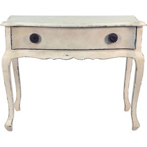 Clayre & Eef Sidetable 102x44x83 cm Wit Hout Rechthoek Wandtafel