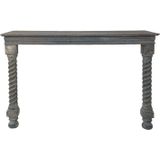 Clayre & Eef Sidetable 123x41x83 cm Bruin Blauw Hout Wandtafel