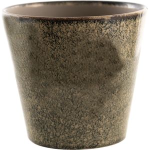 Clayre & Eef Bloempot Ø 17x16 cm Groen Keramiek Rond Bloempot binnen