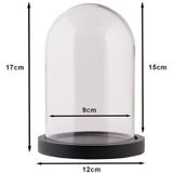 Clayre & Eef Stolp Ø 23x30 cm Hout Glas Rond Glazen Stolp