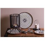 Clayre & Eef Stolp Ø 23x30 cm Hout Glas Rond Glazen Stolp