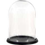 Clayre & Eef Stolp Ø 23x30 cm Hout Glas Rond Glazen Stolp