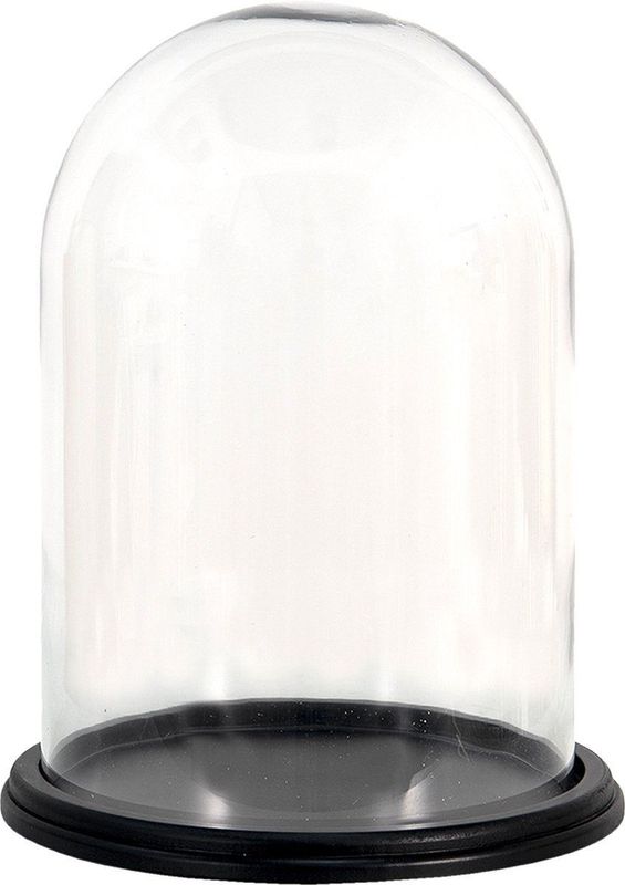 Clayre & Eef Stolp Ø 23x30 cm Hout Glas Rond Glazen Stolp