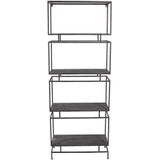 Clayre & Eef Wandrek 61x23x160 cm Zwart Metaal Muurrek