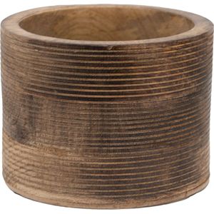 Clayre & Eef Bloempot Ø 15x11 cm Bruin Hout