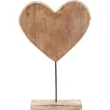 Clayre & Eef Beeld Hart 32x7x51 cm Bruin Hout Metaal Woonaccessoires