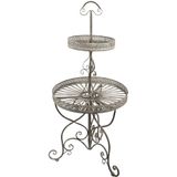 Clayre & Eef Planthouder Etagère 137 cm Grijs Ijzer Rond Plantentafel