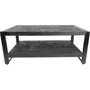 Clayre & Eef Salontafel 110x60x45 cm Zwart Hout Bijzettafel