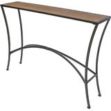 Clayre & Eef Sidetable 122x27x85 cm Zwart Bruin Ijzer Hout Wandtafel