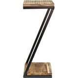 Clayre & Eef Plantentafeltje 18x18x45 cm Bruin Hout Ijzer Plantenstandaard