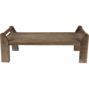 Clayre & Eef Plantentafeltje 40x17x14 cm Bruin Hout Rechthoek Plantenstandaard