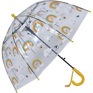 Juleeze Paraplu Kind Ø 65x65 cm Geel Kunststof Regenboog Regenscherm