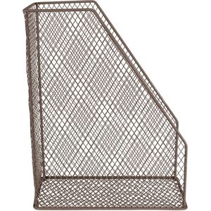Clayre & Eef Tijdschriftenhouder 23x11x30 cm Bruin Ijzer Lectuurbak