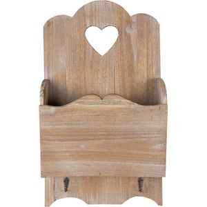 Clayre & Eef Tijdschriftenhouder 28x10x49 cm Bruin Hout Lectuurbak