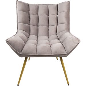 Clayre & Eef Fauteuil 79x91x93 cm Grijs Ijzer Textiel Woonkamer stoel