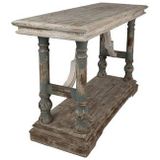 Clayre & Eef Sidetable 140x51x87 cm Bruin Beige Hout Wandtafel