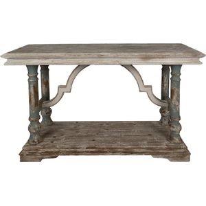 Clayre & Eef Sidetable 140x51x87 cm Bruin Beige Hout Wandtafel