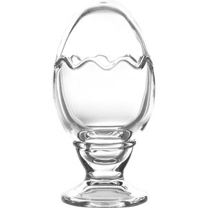 Clayre & Eef Glazen potje Ei Ø 8x16 cm Transparant Glas Rond Potje