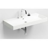 Clou Wash Me wastafel 90x42cm zonder plug mineraalsteen Wit