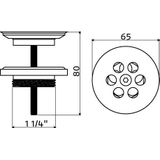 Clou Wash Me plug t.b.v. siliconen waterstop, chroom