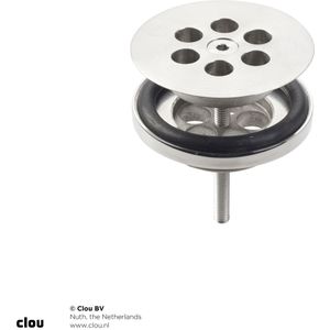 Clou Wash Me Plug Tbv Siliconen Waterstop RVS Geborsteld
