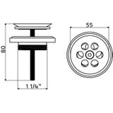 Clou mini wash me plug tbv siliconen waterstop chroom cl/06.51020.40 outlet