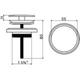 Clou Wash Me plug met afdekkap niet afsluitbaar rvs Chroom