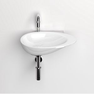 Clou First fonteinkom 36x21.8cm zonder kraangat met plug Keramiek Wit