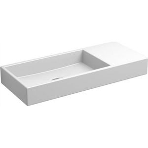 Fontein clou mini wash me 45x19x6 cm rechts keramiek glans wit