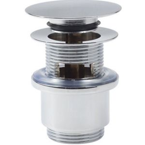 Clou InBe Stop/go Afvoerplug Met Overloopgat Rond Met Afdekkap 6,8cm - 8717462004843 - Wastafels - Afvoerpluggen