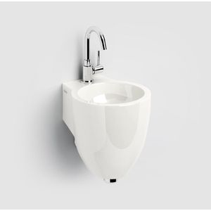 Fontein clou flush 6 met plug en bekersifon 27x31.5x28 cm glans wit mineraal marmer