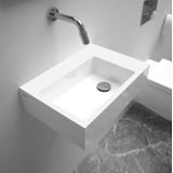 Clou Flush 2 fontein 36x9x24.5cm voorbewerkt kraangat mineraalsteen Wit