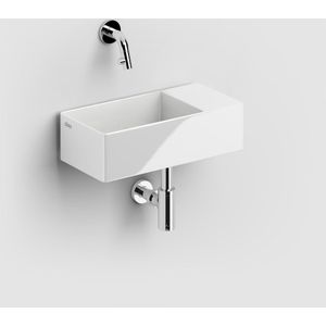 Clou New Flush 3 fontein 35x18cm zonder kraangat keramiek glanzend wit CL/03.03430