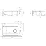 Fontein clou flush 2 plus 42.5x29x10.5 cm keramiek glans wit