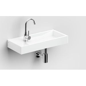 Clou Mini Wash Me Plus Fontein 48x32cm Keramiek - Zonder Kraangat - Glans Wit - Rechthoekig - 8717462010110 - Wastafels - Fonteinen - Opzetfonteinen