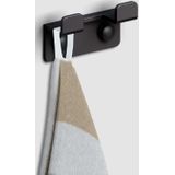 Clou Fold handdoekhaak dubbel 6,6x2,5x3,7cm mat wit