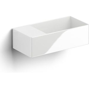 Clou New Flush 3 Fontein 35x18cm Keramiek - Zonder Kraangat - Links - Glans Wit - Rechthoekig - 8717462011124 - Wastafels - Fonteinen - Standaard