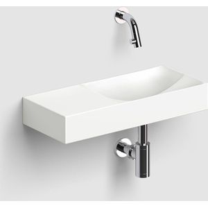 Clou Vale keramiek fontein 45x19x7cm voorbewerkt kraangat links Wit mat CL/03.02162.L