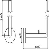 Teakea - Clou - Flat Reserverolhouder Voor 3 Stuks, Brons Geborsteld Pvd